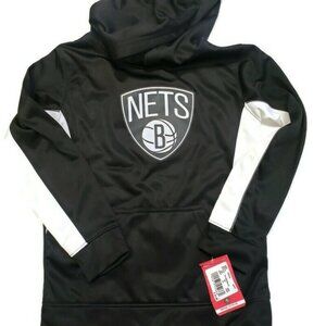 NBA Brooklyn Nets Boys Size XS (4/5) Youth Kids Pullover Hoodie Black